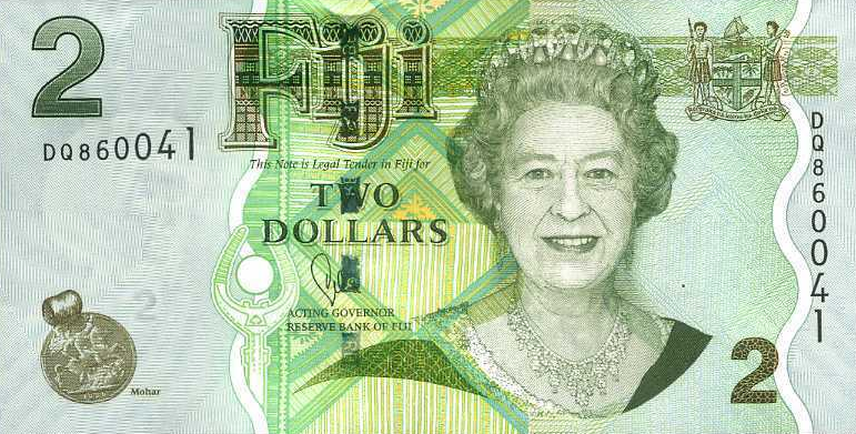 P109 Fiji Islands 2 Dollars Year 2007